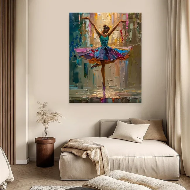 Hand-Painted Oil Paintings On Canvas Abstract Dance Girl Painting Wall Picture