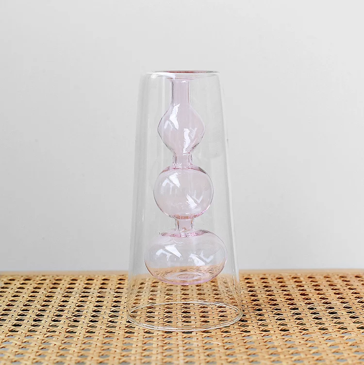 Retro Stained Glass Vase Gourd Hydroponic Flower Plant - Image 4
