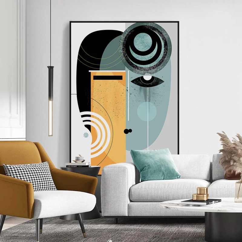 Abstract Geometric Line Character Decorative Painting Painting Core Inkjet - Image 5
