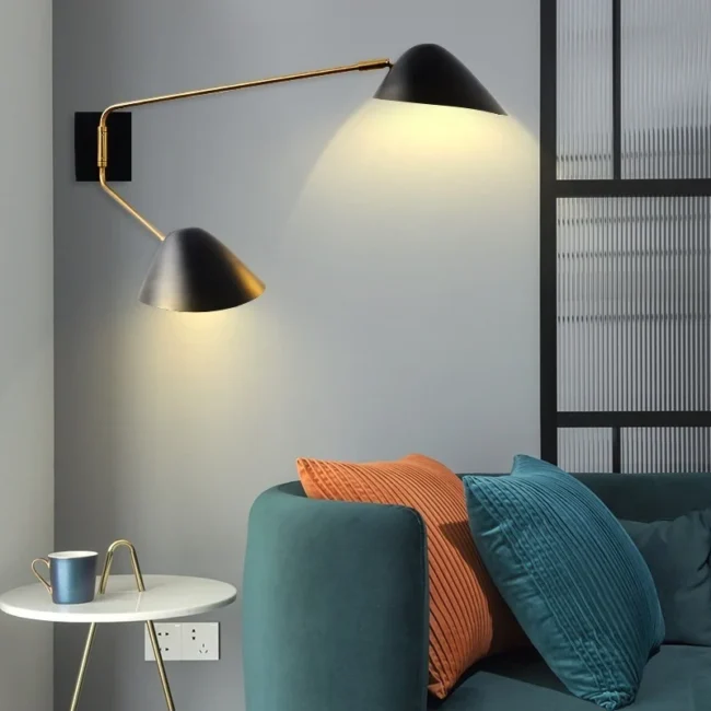 Bedside Table Study Intelligent Double-headed Wall Lamp Modern Living Room