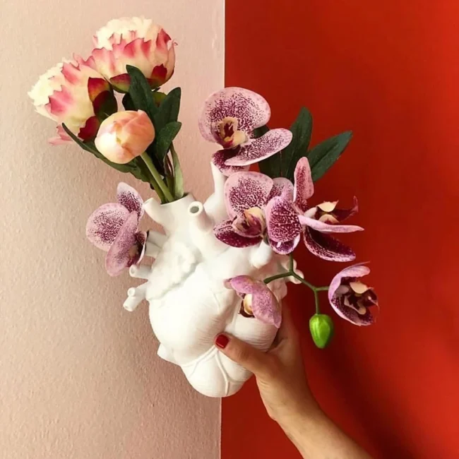 Shape Flower Vase Nordic Style Pot Art Vases Sculpture Desktop Plant For Gifts