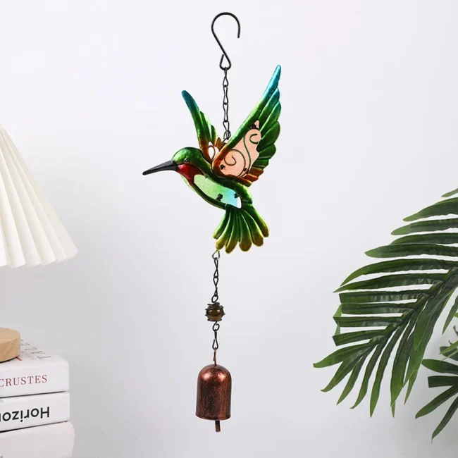 Metal Wind Chime Decorative Glass Painted Paint Crafts