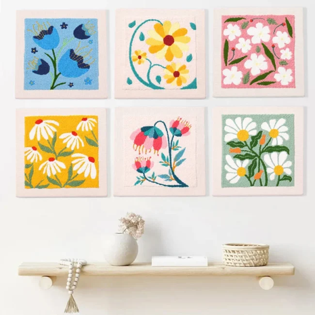 Embroidery Material Package Kit Handmade Diy Photo Frame Hanging Painting