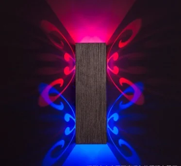 Led colorful butterfly aviation aluminum wall lamp bedroom bedside stairs - Image 2