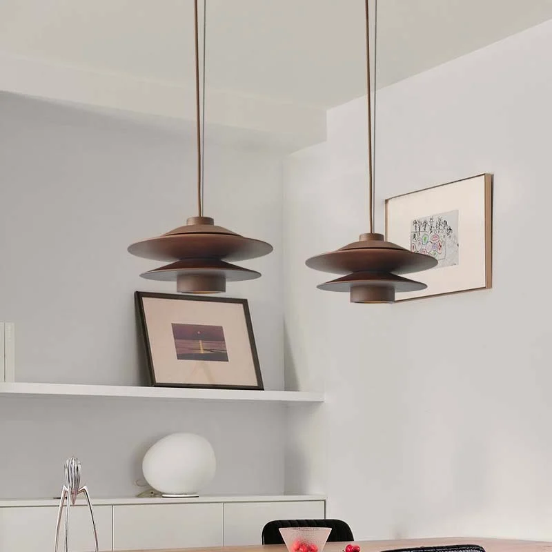 Nordic Mid-ancient Log Style Tea Room Dining-room Lamp Chandelier - Image 2