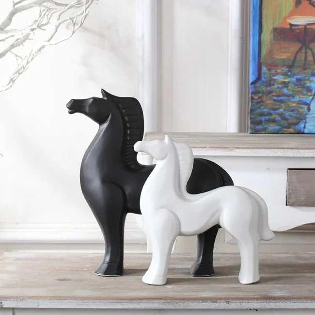Decorative Simple Ceramic Crafts Horse Pendulum
