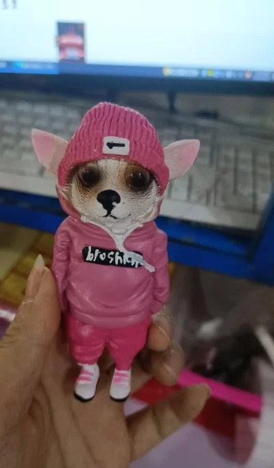 Cute Animal Mogwai Handmade Dolls Chihuahua SharPei Dog Figurine Christmas - Image 5