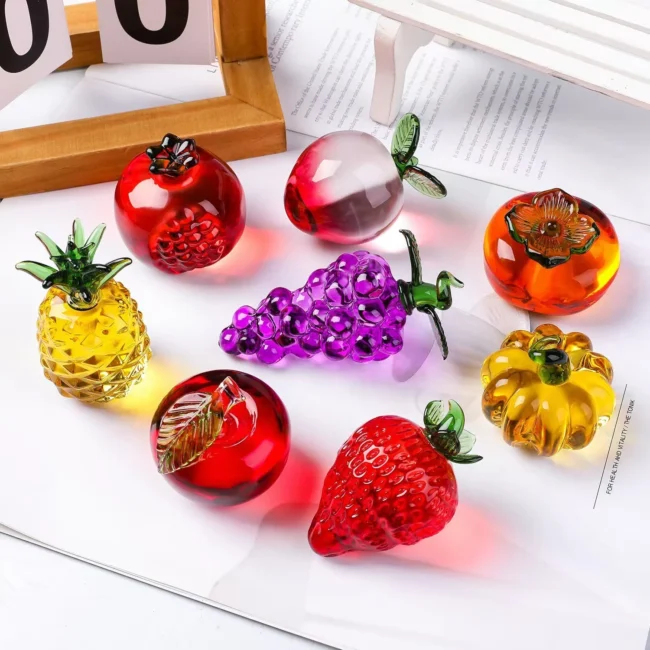 Crystal Glass Fruit Decorative Crafts