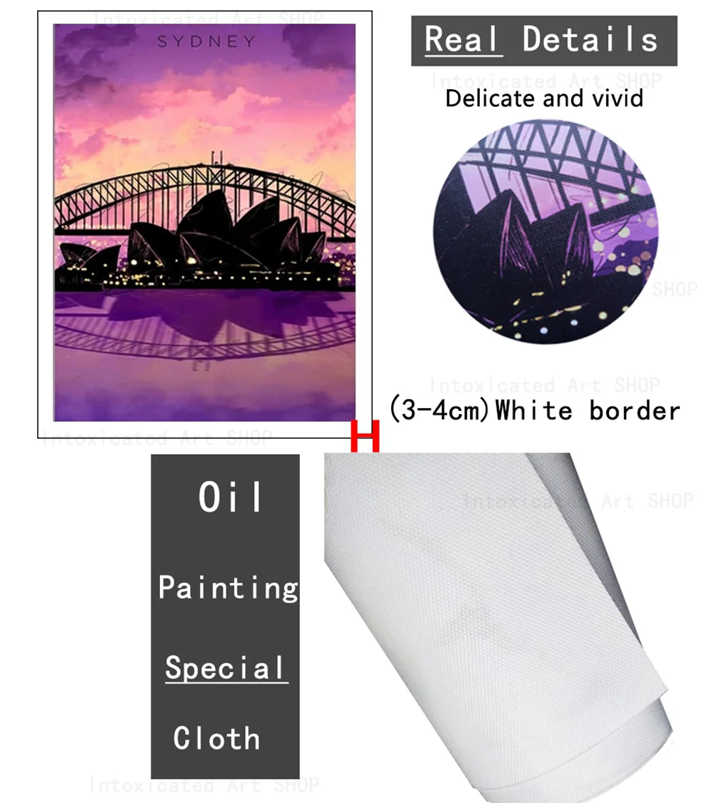 Five Consecutive Paintings High-definition Modern Home Decoration Canvas - Image 3
