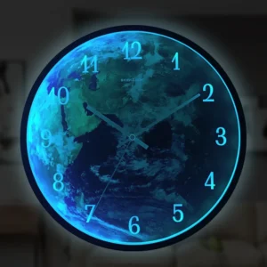 Voice-activated Induction LED Night Light Wall Clock Creative Luminous Wall Cloc