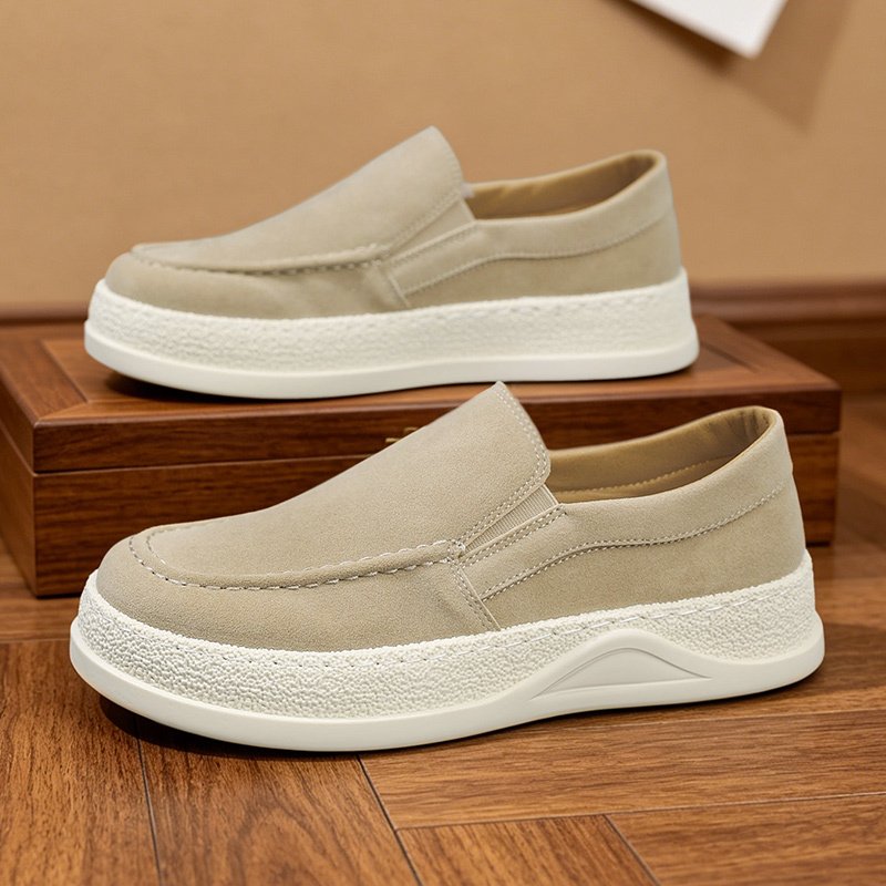 Men’s Slip-on Casual Shoes, Four Seasons New Style, Breathable Low-top Laz - Image 3