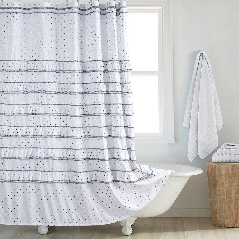 Fashion And Environment-friendly Polyester Fabrics Thickened Shower Curtain - Image 6