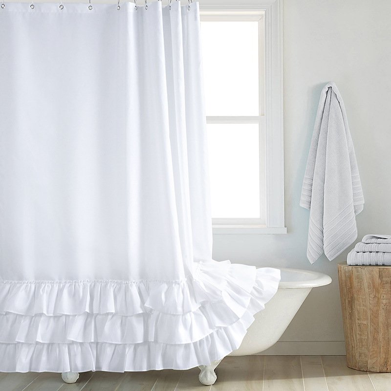 Fashion And Environment-friendly Polyester Fabrics Thickened Shower Curtain - Image 5