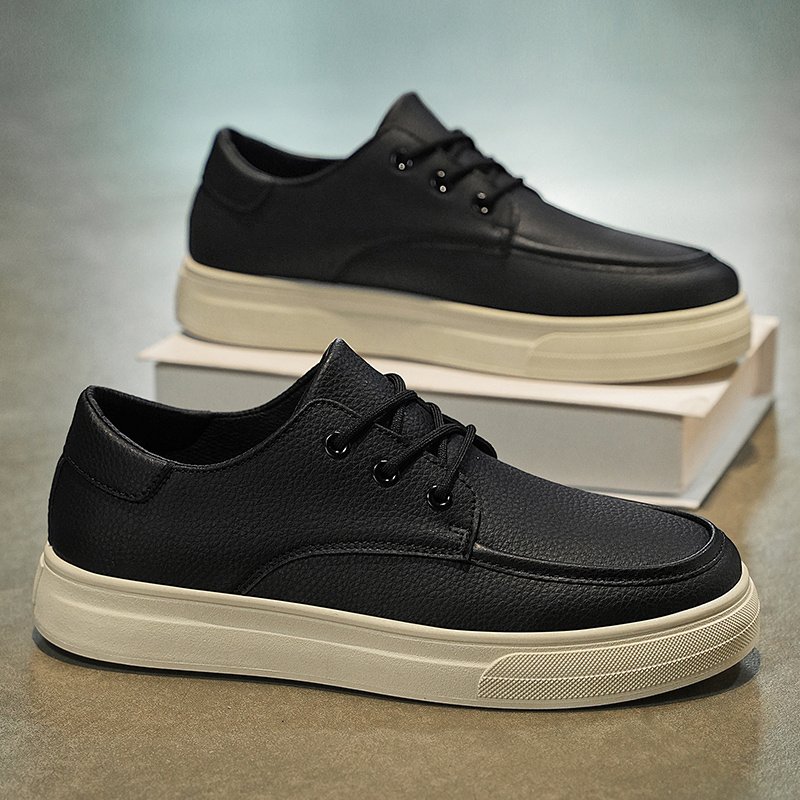 Men’s Trendy Brand Loafers, Breathable Skate Shoes, Four-Season Casual Lea - Image 3