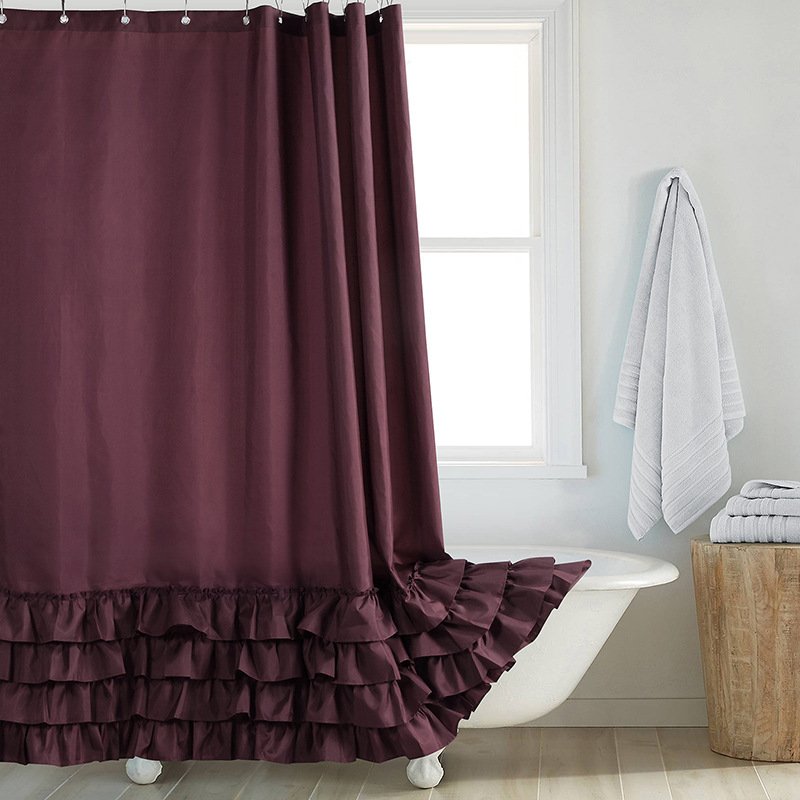 Fashion And Environment-friendly Polyester Fabrics Thickened Shower Curtain - Image 4