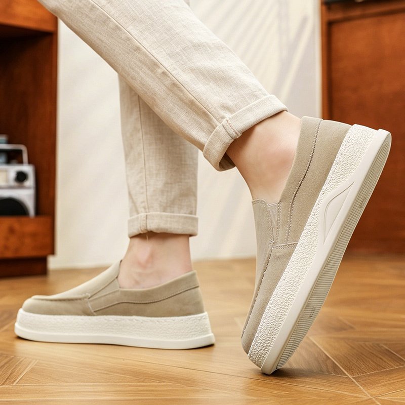Men’s Slip-on Casual Shoes, Four Seasons New Style, Breathable Low-top Laz - Image 5
